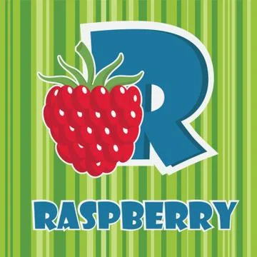 R For Raspberry Stock Illustration