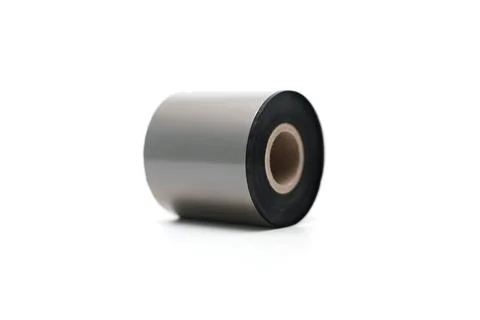 R ribbon for thermal printer use in various labeling tasks Stock Photos