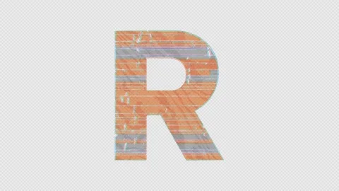 R to S Letter Switch in Glitchy Cartoon Style Stock Footage 254027767