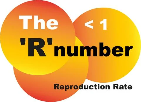 The R Value Reproduction rate vector illustration Illustrazione stock