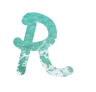 R in the water Stock Illustration