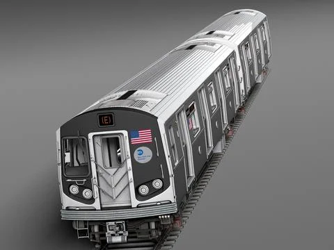 R160 Train New York City Subway 3D Model