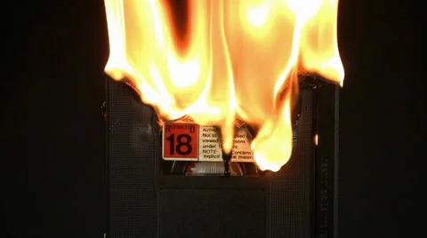 R18 Tape Burn 01 Stock Footage