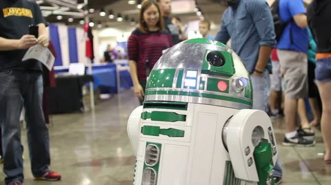 R2 Droid at Maker Con 2 Video stock 43555062