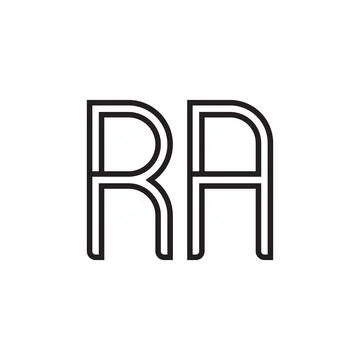 Ra initial letter vector logo icon Illustrazione stock