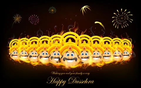 Raavan Dahan for Dusshera Stock Illustration