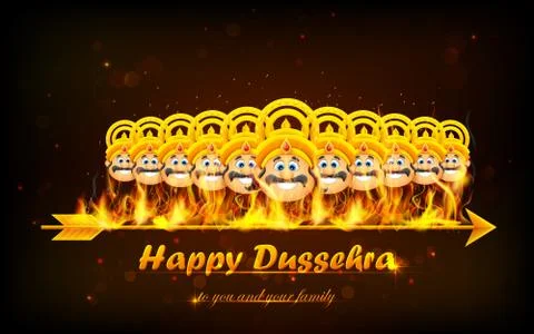 Raavan Dahan for Dusshera Stock Illustration