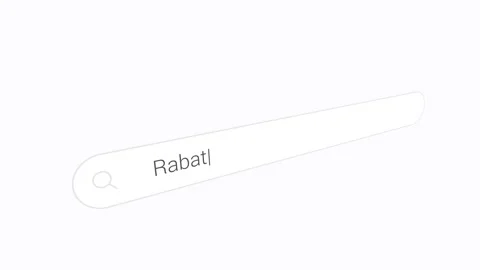 Rabat Inside The Search Engine Bar Tool. Close-up Shot Stock Footage 334728865