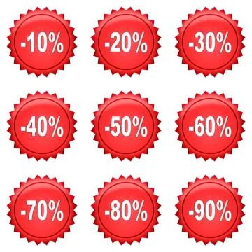 Rabatt buttons Stock-Illustration
