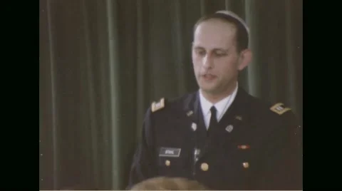 Rabbi preaching during Passover festival Stock Footage