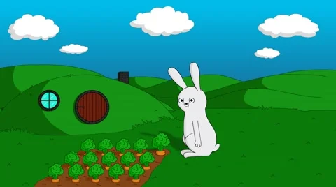 Rabbit and carrot Stock Footage 62173590