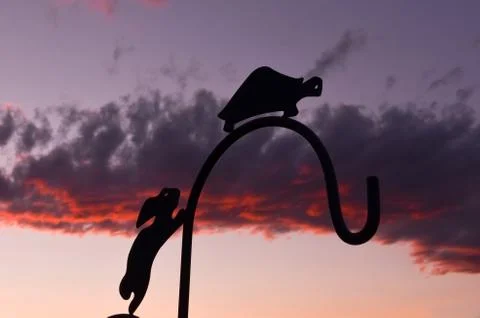 The rabbit and the hare. Foto stock