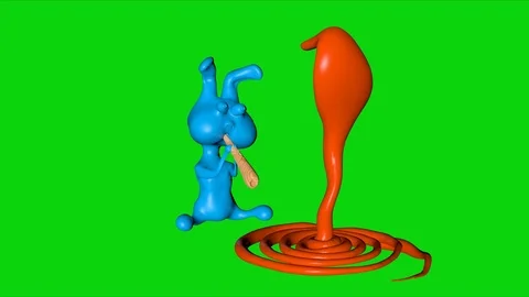 Rabbit and snake Video stock 87139464