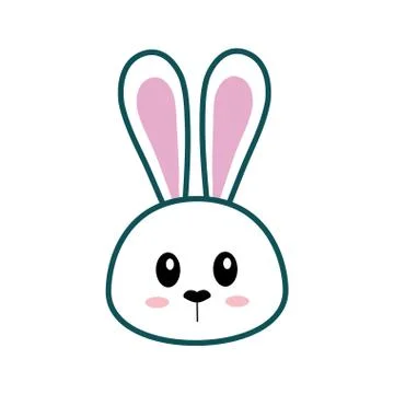 Rabbit animal happy easter icon. Vector graphic イラスト素材
