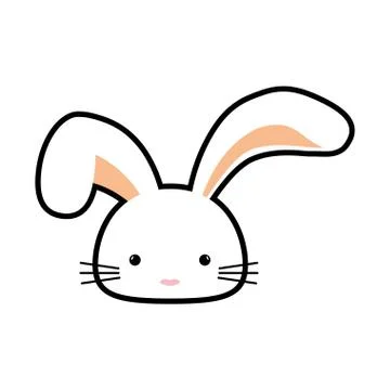 Rabbit animal happy easter icon. Vector graphic 库存插图