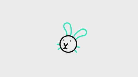 Rabbit Animated Icon Stock Footage 320224894
