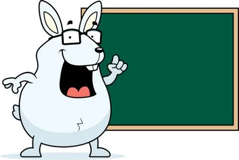 Rabbit Blackboard Stock Illustration
