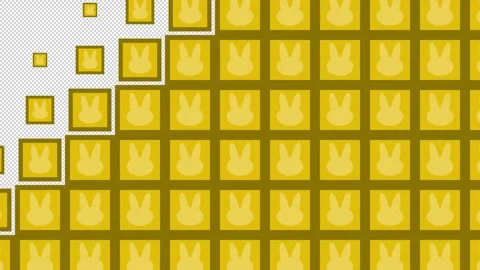 Rabbit Block tile wave Transitions. 1080p - 30 fps - Alpha Channel (9) Stock Footage 274162765