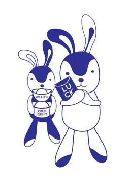 THE RABBIT BROTHERS Illustrazione stock