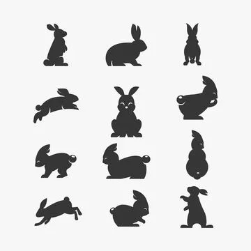 Rabbit bundle Stock Illustration