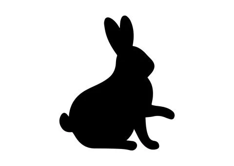 Rabbit bunny silhouette vector logo design Stock Illustration