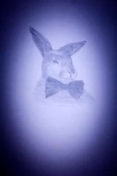 Rabbit butterfly Stock Illustration