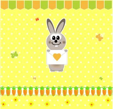 Rabbit with carrots vector Stock Illustration