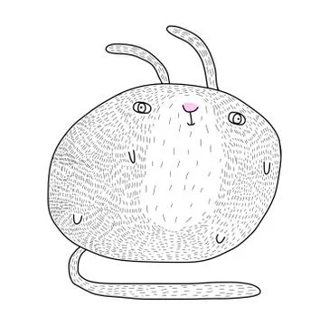 Rabbit cartoon illustration Stock Illustration