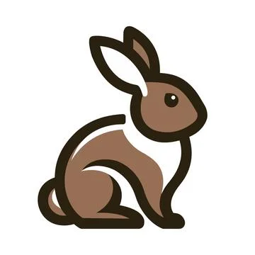 Rabbit Cartoon Logo Stock Illustration