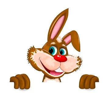 Rabbit character cute portrait Stock Illustration
