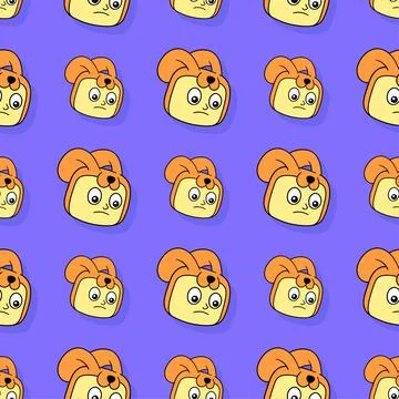 Rabbit cute seamless repeat pattern. background illustration Illustrazione stock