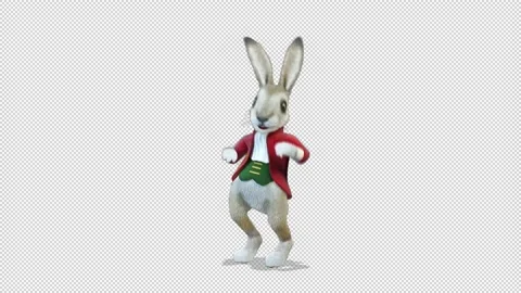 Rabbit dancing a chiken dance 動画素材 163293273