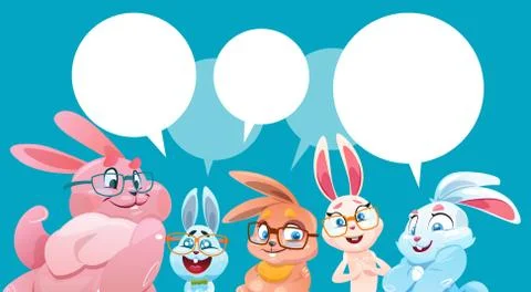 Rabbit Decorated Colorful Eggs Easter Holiday Symbols Greeting Card Illustrazione stock