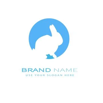 Rabbit design logo Stock Illustration