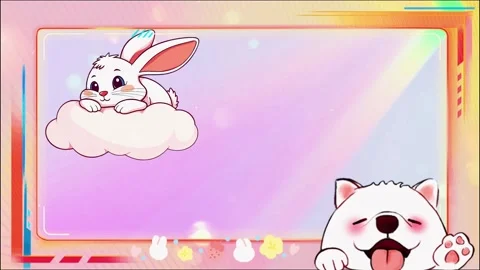 Rabbit Dog Cartoon Animation Background Video Stock Footage 301360622
