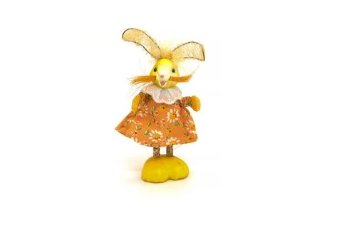 Rabbit doll isolated on white background Stock Photos