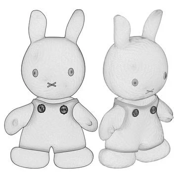Rabbit Doll Toy Vector. Stock Illustration