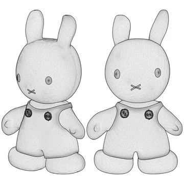 Rabbit Doll Toy Vector. Stock Illustration