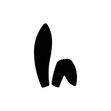 Rabbit ears icon on white background, vector illustration. Stock Illustration