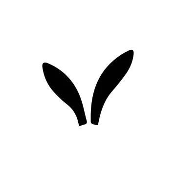 Rabbit ears icon on white background, vector illustration. Stock Illustration