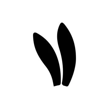 Rabbit ears icon on white background, vector illustration. Stock Illustration