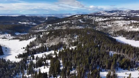 Rabbit Ears Pass Winter Back Country 03 | Steamboat Springs Colorado | 4K Drone Video stock 295897246