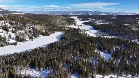 Rabbit Ears Pass Winter Back Country 02 | Steamboat Springs Colorado | 4K Drone Stock Footage 295897282