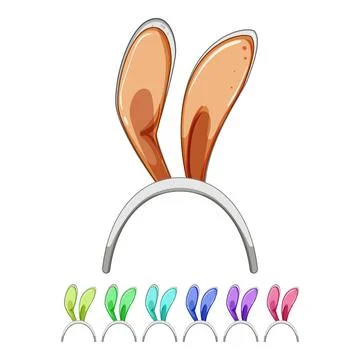 Rabbit easter bunny ear cartoon vector graphic 库存插图