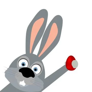 Rabbit with egg Stock Illustration