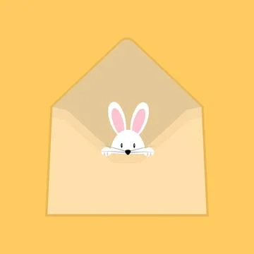 Rabbit envelope Stock Illustration
