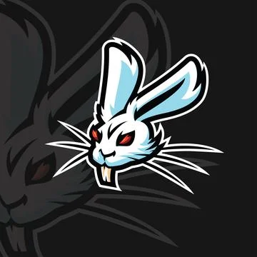 Rabbit esport logo Stock Illustration