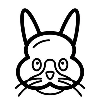 Rabbit Face Emoji Stock Illustration