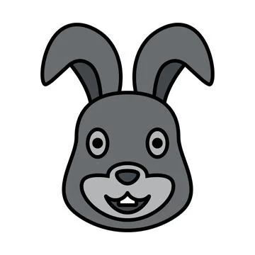 Rabbit face icon vector illustration Stock Illustration