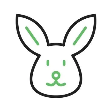 Rabbit Face icon vector image. Illustrazione stock